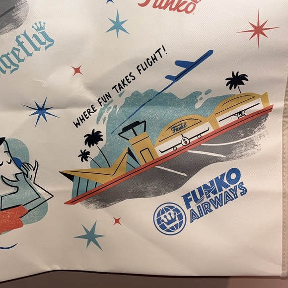 Comic Con SD 2024 FUNKOVILLE very large vinyl like shopping bag NWOT - Picture 8 of 10